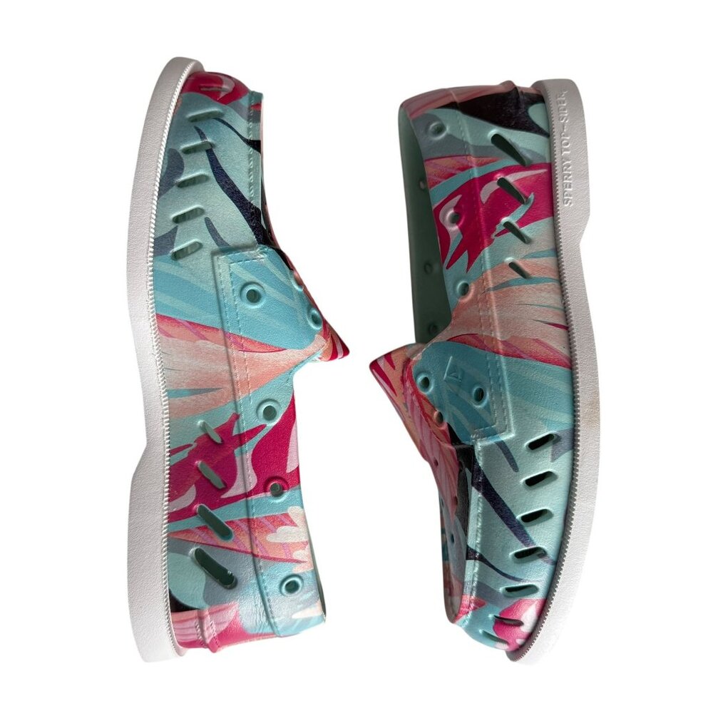 NWOB Sperry Womens Float Boat Shoe Tropical Print Slip-On Non-Marking Sole Sz. 8 - Picture 7 of 10